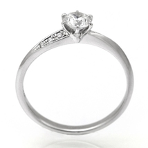 婚約指輪 安い プラチナ ダイヤモンド リング 0.4カラット 鑑定書付 0.404ct Dカラー IFクラス 3EXカット H&C CGL_画像2