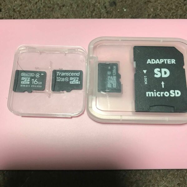 microSDカード　3枚（128GB 32GB 16GB）