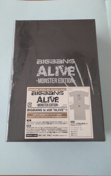 BIGBANG「ALIVE -MONSTER EDITION-CD・DVD・Tシャツ」