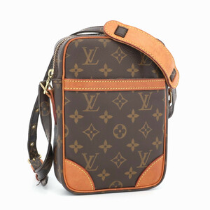 ルイヴィトン LOUIS VUITTON モノグラム ダヌーブ ショルダーバッグ 斜め掛け ブラウン メンズ レディース レザー M45266