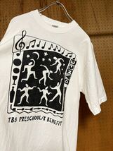 古着 90年代 90s FRUIT OF THE LOOM フルーツオブザルーム TBS プリント Tシャツ カットソー 半袖 アメリカ製 USA製 L 白 ホワイト 大きい_画像3