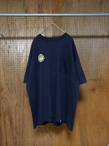 古着 90年代 90s DICKIES ディッキーズ プリント ロゴ Tシャツ カットソー 半袖 紺 ネイビー 3XL 4XL アメリカ製 USA製 大きいサイズ