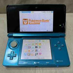  Nintendo 3DS blue - Pokemon Bank *pokem- bar * Pokemon AR search .-