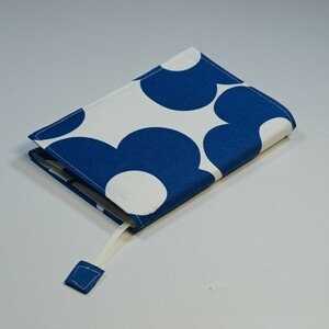 [ with translation :100 jpy start ] [ large floral print ( blue : white ground ) cloth ] library book@ book cover Ver. 001