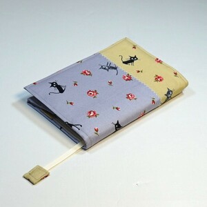 [ with translation :100 jpy start ] [ black cat * tiger cat . rose ( lavender *gold ) cloth ] library book@ book cover Ver. 001