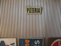 ビンテージサイン木製看板 PIZZERIA検）ピッツェリアピッツァカフェCAFEシャビーアンティークレストランバーNEWYORKUSA50s60s70s_画像2