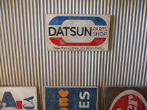 ビンテージサイン木製看板 DATSUN検）ダットサンアドバタイジング企業販促ガレージカスタムアメ車FORDDDGEUSA50S60S70S_画像2