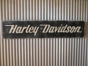 ビンテージサイン木製看板 HARLEYDAVIDSON検）ハーレーダビッドソンガレージカスタムMOTORCYCLEヒッピーイージーライダーUSA60s70s80s