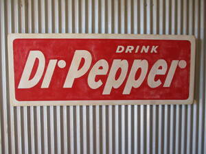 ビンテージサイン木製看板 Dr.Pepper検）アドバタイジング企業販促PEPSIコーラシャビーカントリーカフェシャビーアンティーク50s60sUSA