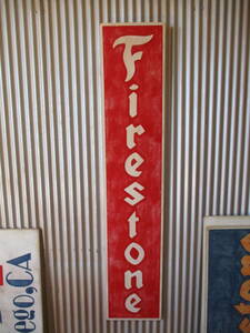  Vintage autograph wooden signboard FIRESTONE inspection )TIREGOODYEARPIRELLI garage custom Ame car Harley SHELLBPMICHELIN. dealer .USA50s60s70s