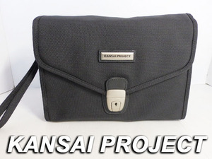 5m2108）KANSAI PROJECT　セカンドバッグ　（ブラック）鍵付き