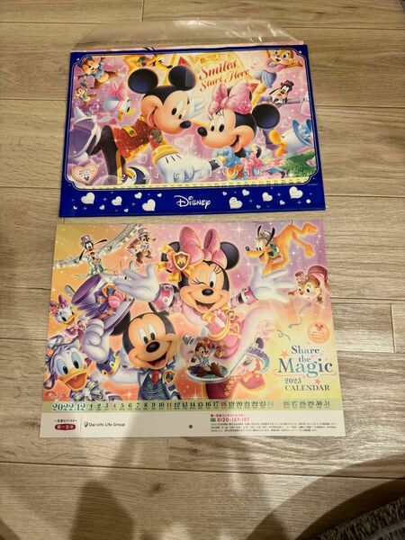 ディズニー　カレンダー　第一生命　デコレーション ミッキーマウス ディズニーカレンダー 壁掛けカレンダー 壁掛け