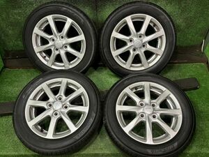 ダイハツ　ヨコハマ　ブルアース　155/65R14　純正アルミホイール付き　4本　4.5　ET45/4H　100　サマータイヤ