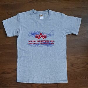 ALPHA INDUSTRIES（アルファインダストリーズ）PRE-SHRUNK 半袖 Tシャツ メンズ Mサイズ アメリカ製