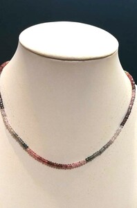  tourmaline necklace * silver catch 