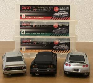 UCC 日産レーシングスピリット NISSAN Racing Spirit Rの系譜 1/64 まとめて SKYLINE GT-R KPGC110 NISMO LM R33 R35 スカイライン ニスモ 