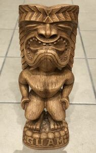 ティキ GUAM グアム インテリア TIKI 縁起物 木彫り 魔除け お土産 置物 高さ約31.5cm