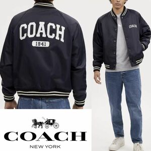 コーチ　ジャンバー　スタジャン　COACH ネイビー ジャケット