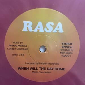 【7インチ】Rasa / When Will The Day Come / Within The Sound / common Take it EZ ネタ SOUL RAP DISCO 45 HIPHOP サンプリング