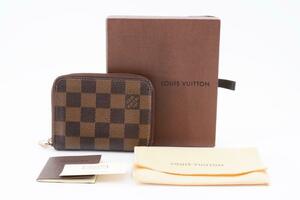 1円【美品】美品 ルイヴィトン　ダミエ　 財布 ジッピーコインパース コインケース　LOUISVUITTON　LOUIS VUITTON