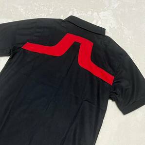 新品 J.LINDEBERG ゴルフ 半袖シャツ ブラック ｌ メンズの画像1