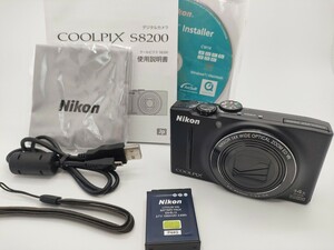 Nikon ニコン コンパクトデジタルカメラ COOLPIX S8200 ノーブルブラック