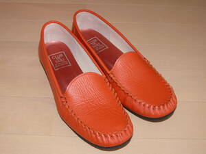 ** unused! outside fixed form correspondence![CLUB DE SAKI Club tesaki]... orange group light weight slip-on shoes / Loafer / moccasin 25.5cm**