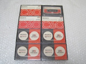 IWW-7449S　SONY カセットットテープ 8本セット C-60 ツメあり