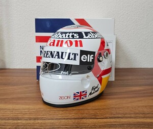 nai гель * Mansell автограф автограф F1 1992 год модели 1/2 Mini шлем Williams 