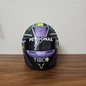 ルイス・ハミルトン 直筆サイン入り 1/2 F1ミニヘルメット 2021年ブラジルGP