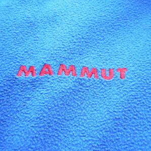 中古美品！■MAMMUT ジップアップ フリース ジャケット アジアMサイズ ブルー 刺繍ロゴ■の画像2