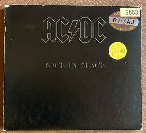 CD『 BACK IN BLACK AC/DC』（2003年） バック・イン・ブラック AC DC 紙ジャケット リマスター版 レンタル使用済