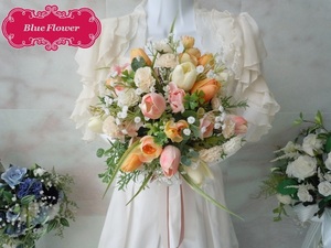 * tulip &la naan kyulas. clutch bouquet * pastel color * pink & orange round bouquet * front ..u Eddie ng bouquet bouquet 