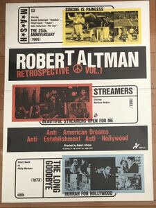 e121 映画ポスター ロバート・アルトマン特集 Robert Altman THE LONG GOODBYE MASH STREAMERS SHORT CUTS vintage