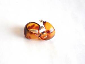 [ regular price 38,000 jpy * Kawaguchi tortoise shell shop ] new goods book@ tortoise shell K18 earrings 