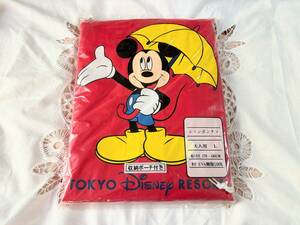  Tokyo Disney resort rain poncho size L red 