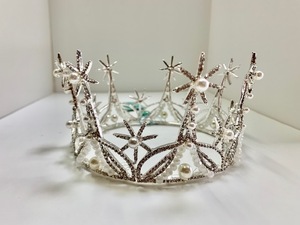 .. Crown .. sama manner feeling of luxury exist pearl rhinestone Tiara 