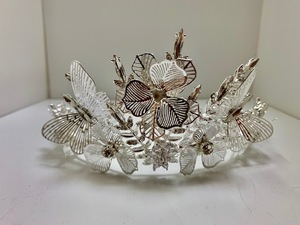  butterfly .. flower delicate . beautiful feeling of luxury exist beads rhinestone Tiara 