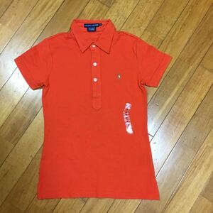  new goods unused Polo Ralph Lauren Polo Ralph Lauren polo-shirt with short sleeves lady's size S orange 