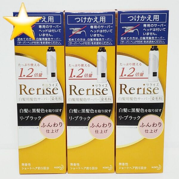 ★新品★ リライズ 白髪用髪色サーバー ふんわり仕上げ つけかえ用 3本セット