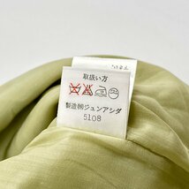 jun ashida ジュンアシダ ノーカラー 半袖 ジャケット サイズ 9 /黄緑 レディース_画像7