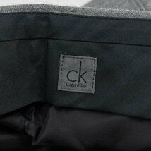 ck Calvin Klein カルバンクライン ストライプ ウール スラックスパンツ 96 / グレー メンズ オンワード樫山 大きいサイズ_画像5