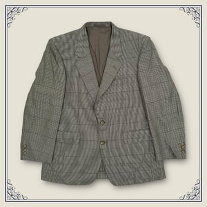 上質◆GIEVES&HAWKES ギーヴス&ホークス シルク混 ウール テーラードジャケット ブレザー チェック 96-86-170/メンズ