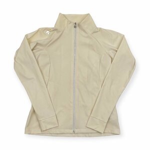 DESCENTE GOLF デサント 長袖 ストレッチ フルジップ ジャンパー ジャケット Mサイズ/アイボリー系/レディース/スポーツ ゴルフ