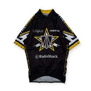 RadioShack NISSAN ジップ サイクリング サイクル 半袖 ジャージ ジャケット M/ブラック 系 ロードバイク クロスバイク