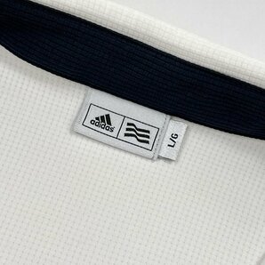 adidas GOLF アディダス ゴルフ BD ボタンダウン 半袖 ポロシャツ ドライ Lサイズ /ホワイト×ブラック メンズ スポーツの画像5