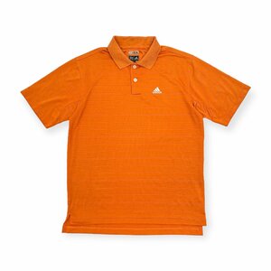 adidas golf アディダスゴルフ CLIMACOOL 脇メッシュ ドライ 半袖ポロシャツ Sサイズ / オレンジ スポーツ