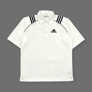 adidas GOLF アディダス ゴルフ 半袖 ポロシャツ ドライ Sサイズ /ホワイト×ブラック メンズ スポーツ