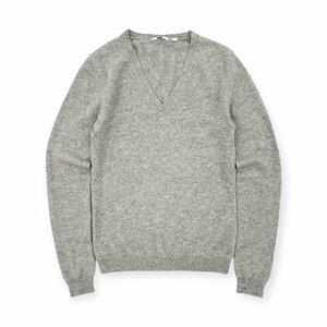 カシミヤ100%◆UNIQLO ユニクロ Vネック 長袖 ニットセーター Sサイズ / グレー レディース カシミア k-71