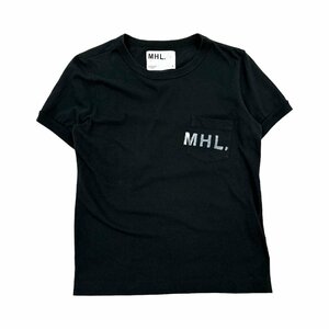 MHL. エムエイチエル マーガレットハウエル クルーネック 半袖 Tシャツ カットソー サイズ 2/ブラック 黒/レディース/日本製